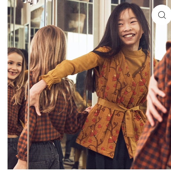 Mustard Floral kids top by boutique designer A Monday in Copenhagen - Picture 3 of 5